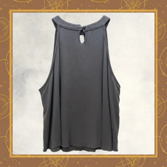 Rue21 Dreamer Graphic Crop Tank Top Medium Y2K Boho Flowy Gray Festival - Picture 7 of 8